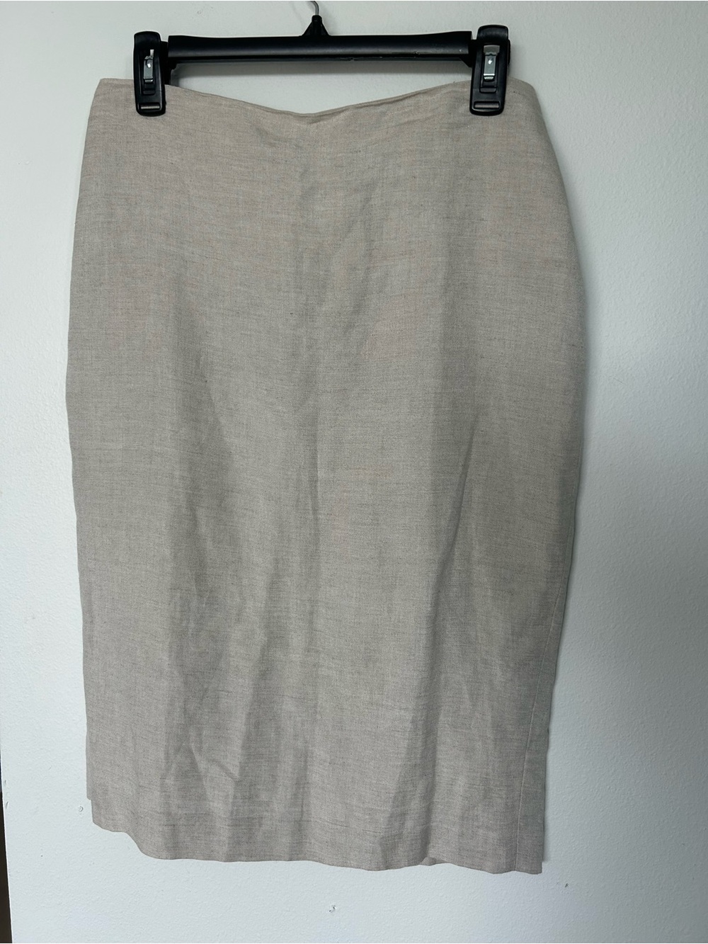 Donna Karan Beige Linen-Blend Suit Pencil Skirt Size 4 NWT